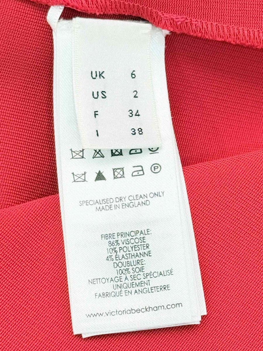 Pre - loved VICTORIA BECKHAM Red Size US 2 Midi Dress at Reems Closet