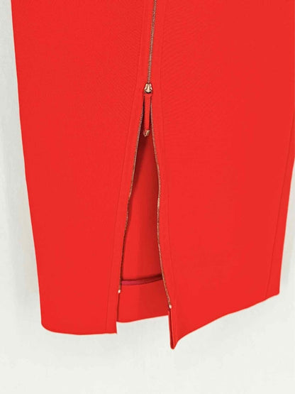 Pre - loved VICTORIA BECKHAM Red Size US 2 Midi Dress at Reems Closet