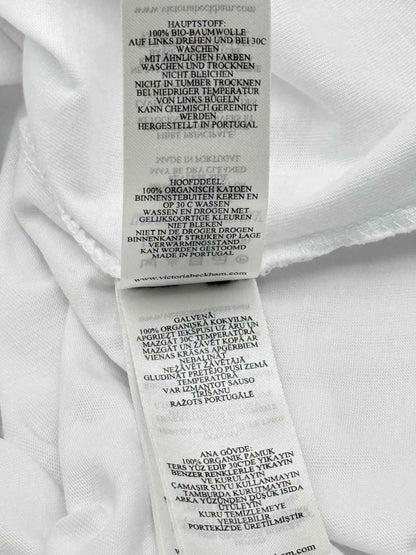Pre-loved VICTORIA BECKHAM White Size Small T-shirt at Reems Closet