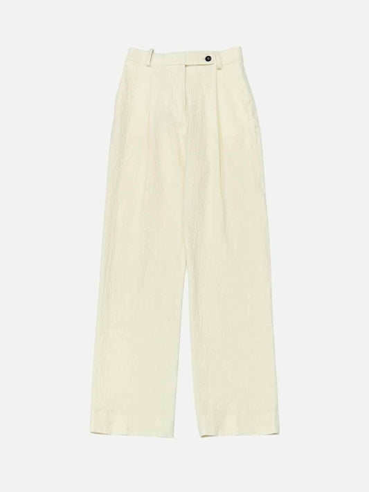 Pre - loved VICTORIA BECKHAM Wide Leg Cream Pants at Reems Closet