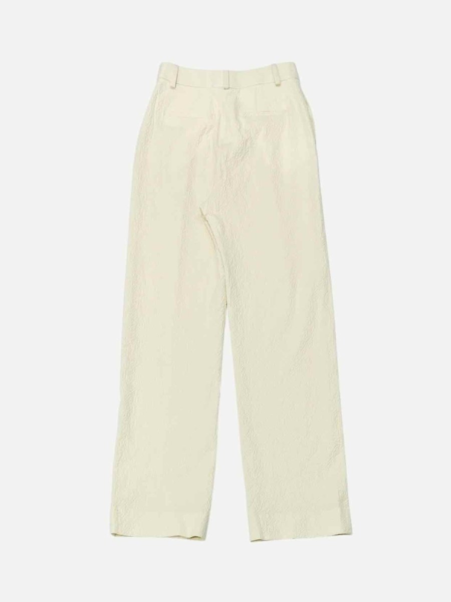 Pre - loved VICTORIA BECKHAM Wide Leg Cream Pants at Reems Closet