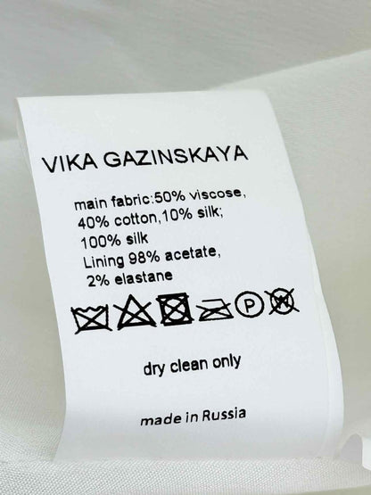 Pre - loved VIKA GAZINSKAYA Cream & Black Size US 10 Long Dress at Reems Closet