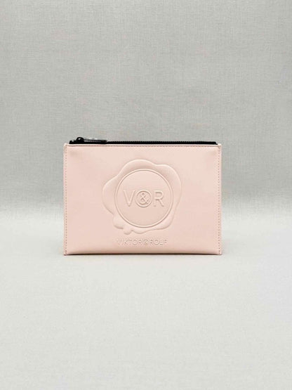Pre-loved VIKTOR&ROLF Pale Pink Logo Pouch at Reems Closet