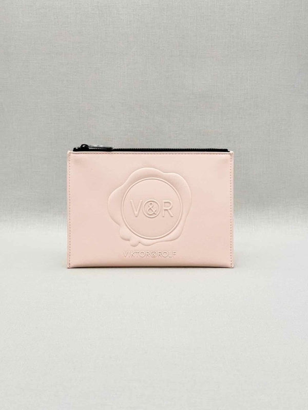 Pre-loved VIKTOR&ROLF Pale Pink Logo Pouch at Reems Closet