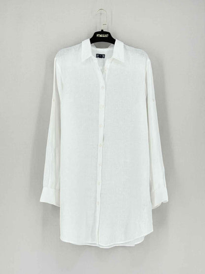 Pre - loved VILEBREQUIN Shirt White Size Large Short Dress at Reems Closet