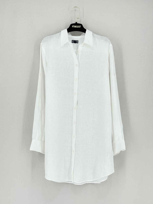 Pre - loved VILEBREQUIN Shirt White Size Large Short Dress at Reems Closet