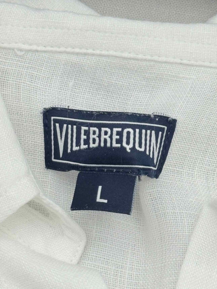 Pre - loved VILEBREQUIN Shirt White Size Large Short Dress at Reems Closet