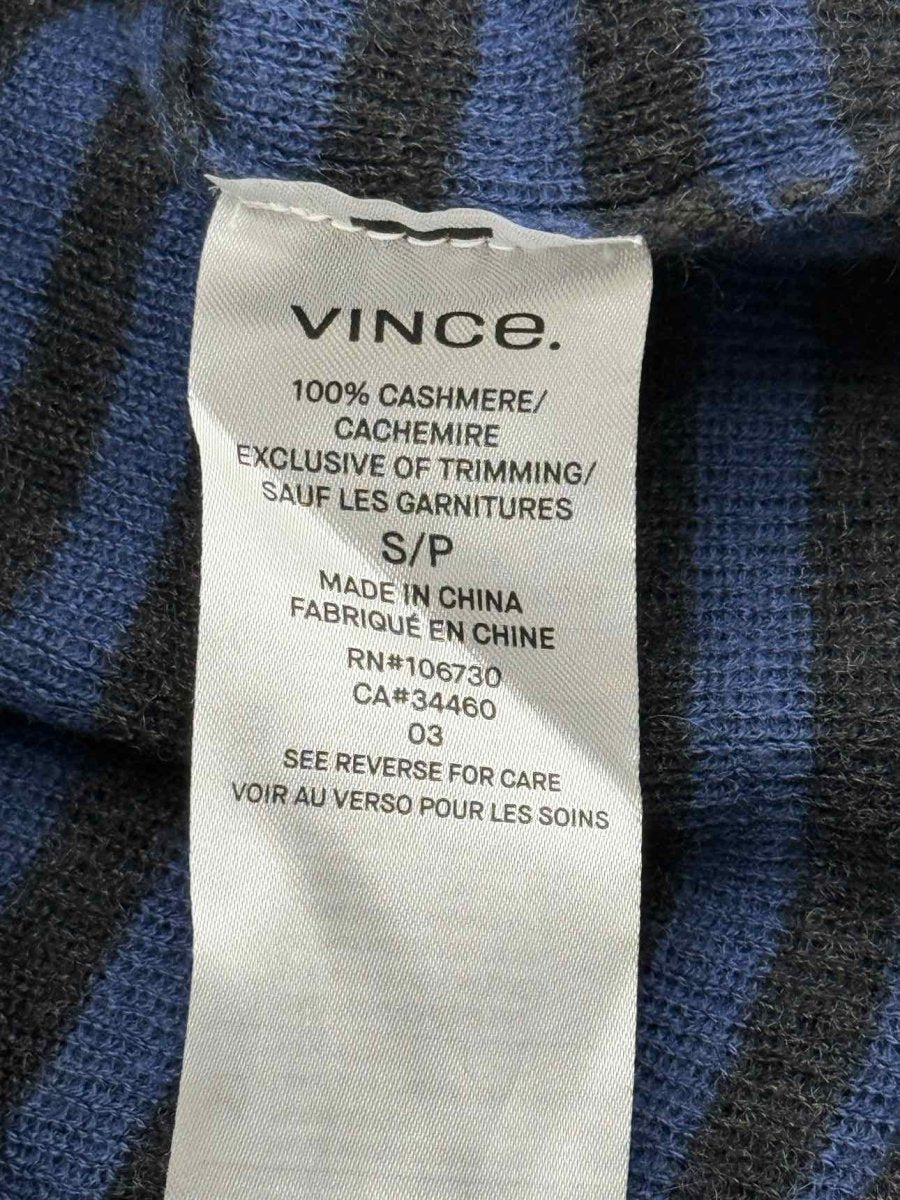 Pre - loved VINCE Black & Blue Striped Size Small Sweater at Reems Closet
