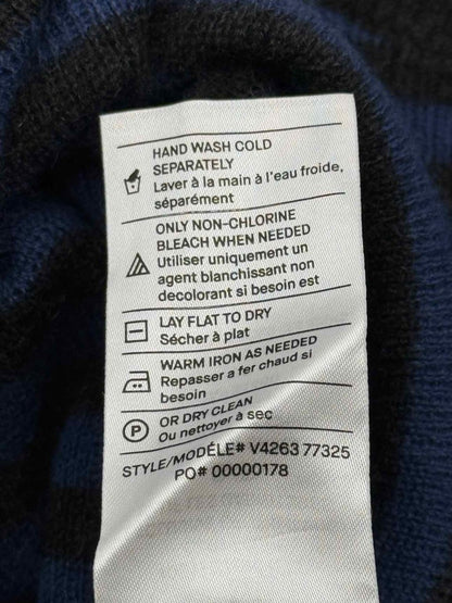 Pre - loved VINCE Black & Blue Striped Size Small Sweater at Reems Closet