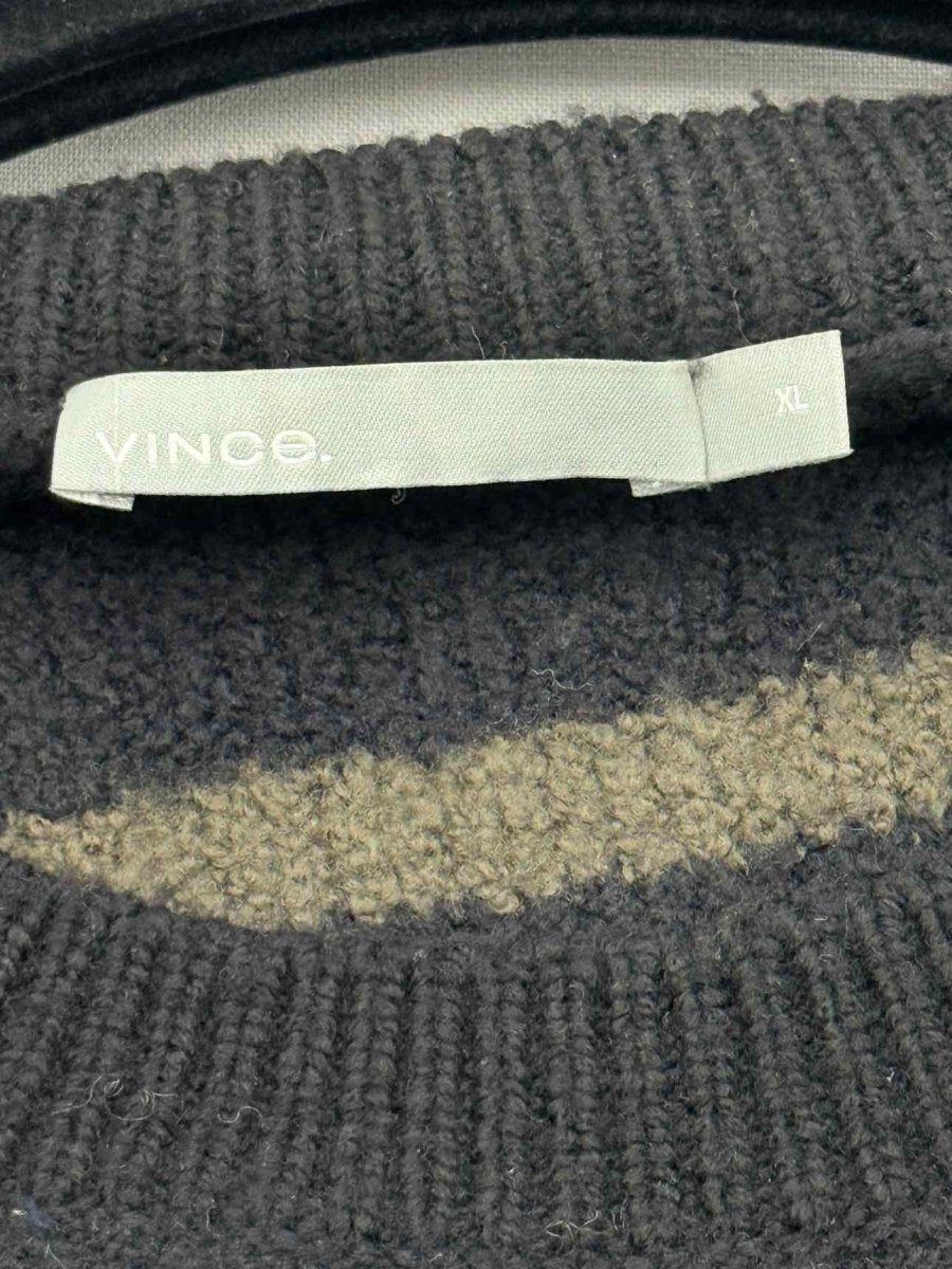 Pre - loved VINCE Black & Brown Striped Size XLarge Jumper at Reems Closet