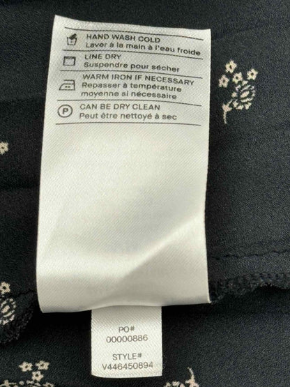 Pre - loved VINCE Black Floral Print Size Medium Midi Dress at Reems Closet