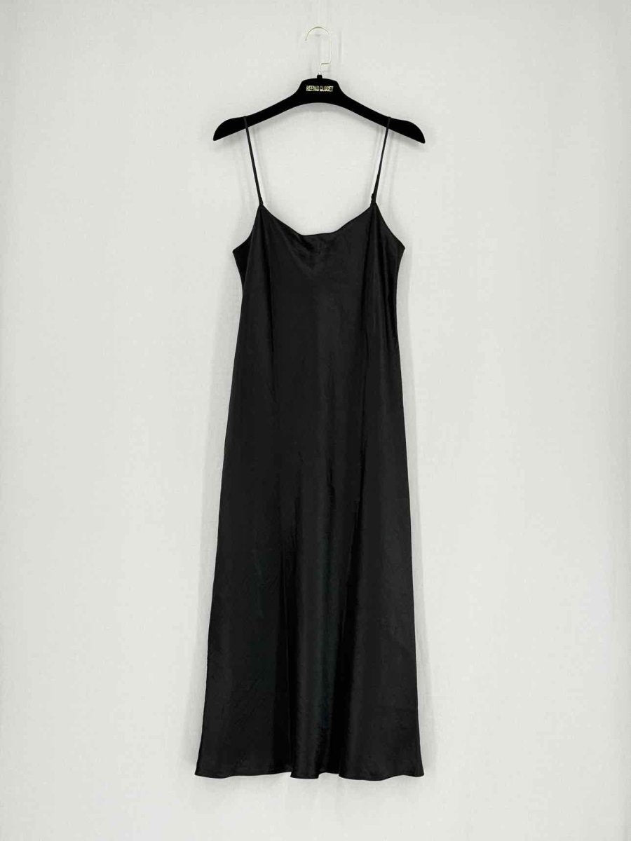 Pre - loved VINCE Black Size Small Midi Dress at Reems Closet