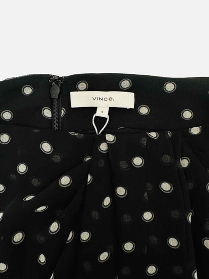 Pre-loved VINCE Black & White Polka Dot Midi Skirt from Reems Closet