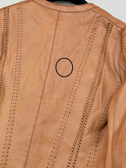 Pre-loved VINCE Brown Braided Detail Size Large Jacket at Reems Closet