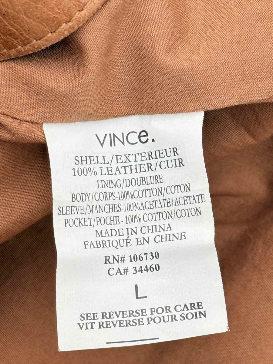 Pre-loved VINCE Brown Braided Detail Size Large Jacket at Reems Closet
