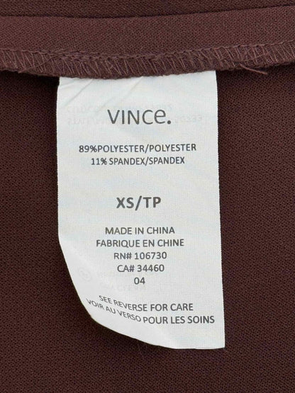 Pre-loved VINCE Cocoon Burgundy Size XSmall Knee Length Dress at Reems Closet