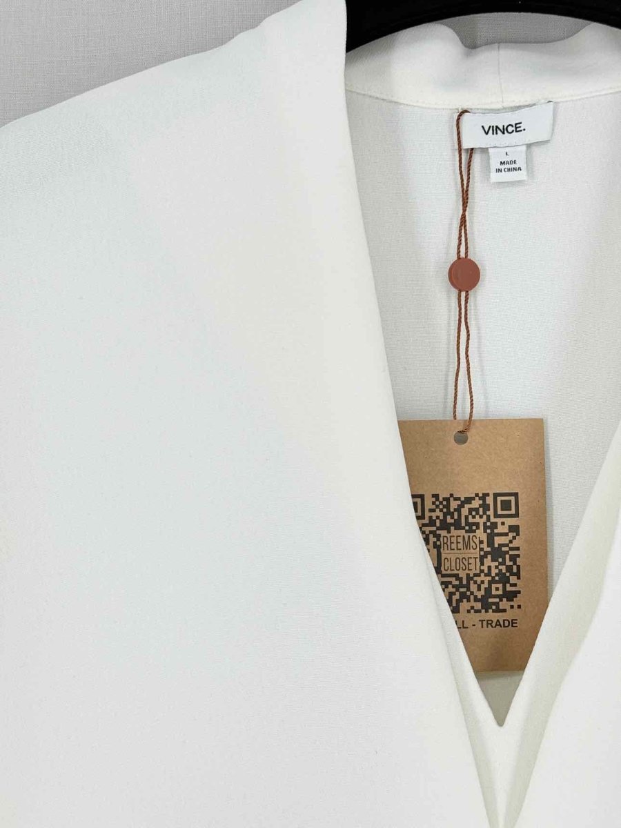 Pre - loved VINCE Cream Size Large Blouse at Reems Closet