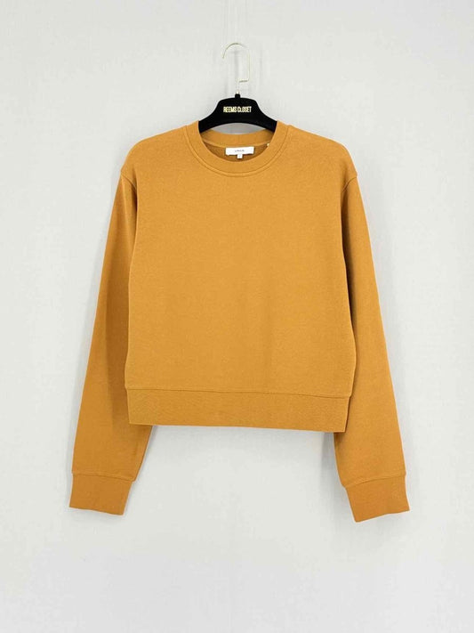 Pre - loved VINCE Crop Top Rusty Orange Size Small Sweatshirt at Reems Closet