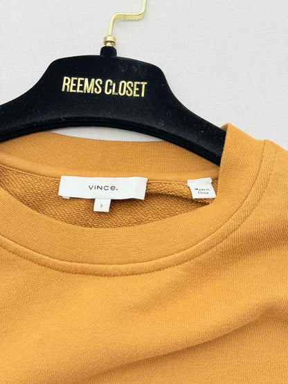 Pre - loved VINCE Crop Top Rusty Orange Size Small Sweatshirt at Reems Closet