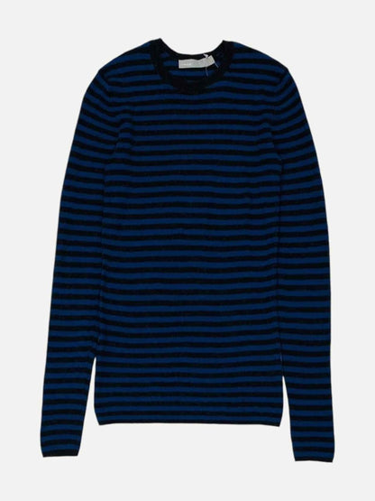 Pre - loved VINCE Navy Striped Jumper at Reems Closet