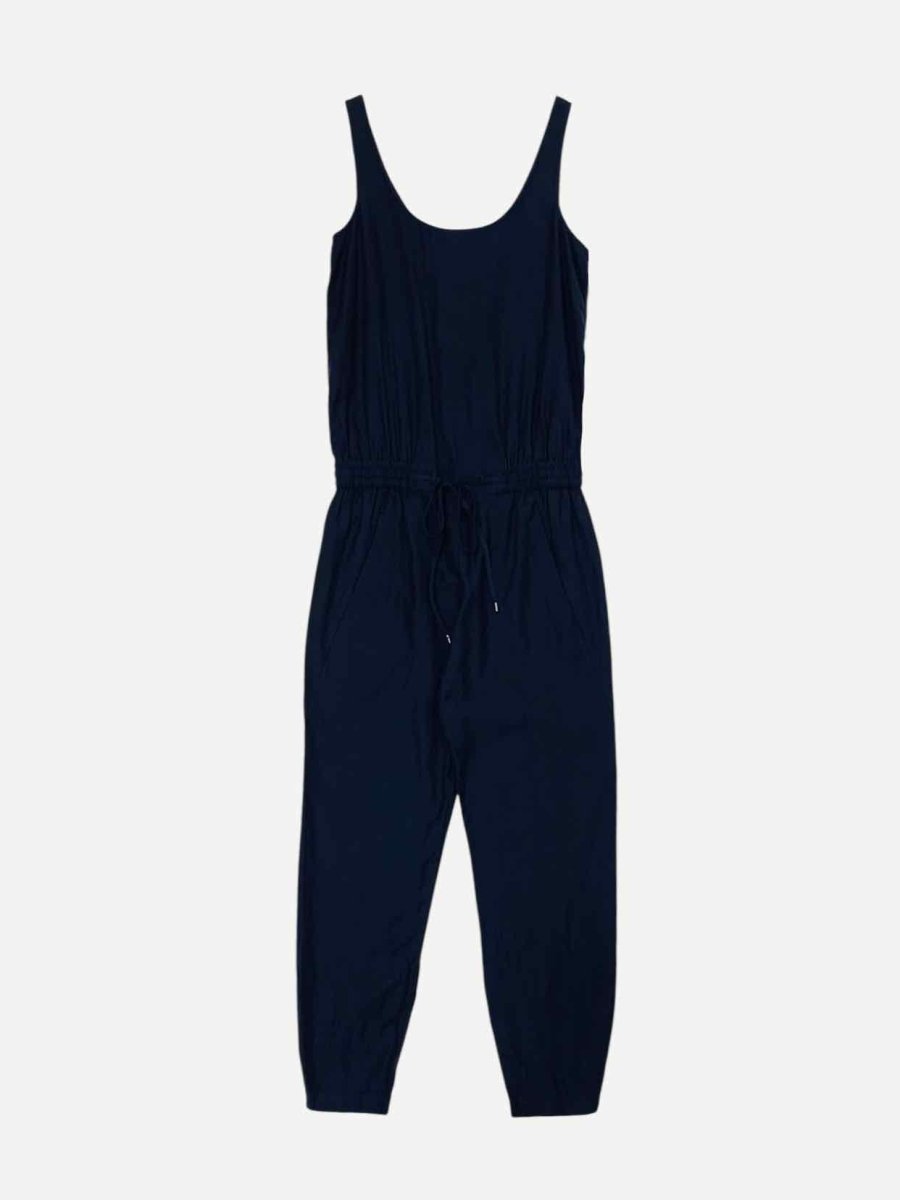 Pre - loved VINCE Overall Navy Blue Jumpsuit at Reems Closet