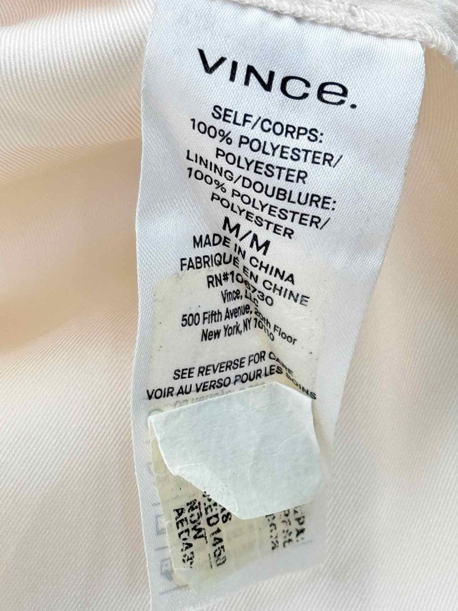 Pre-loved VINCE White Multicolor Size Medium Midi Dress at Reems Closet