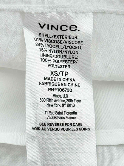 Pre - loved VINCE White Size XSmall Midi Dress at Reems Closet