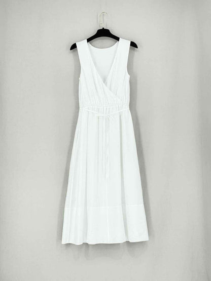 Pre - loved VINCE White Size XSmall Midi Dress at Reems Closet