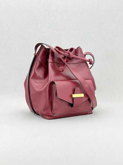 Pre - loved VISONE Burgundy Bucket Bag at Reems Closet