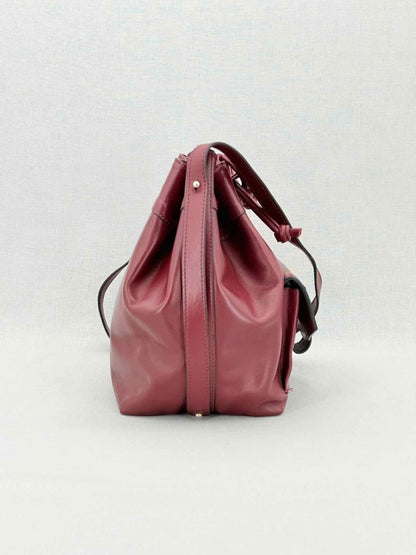 Pre - loved VISONE Burgundy Bucket Bag at Reems Closet
