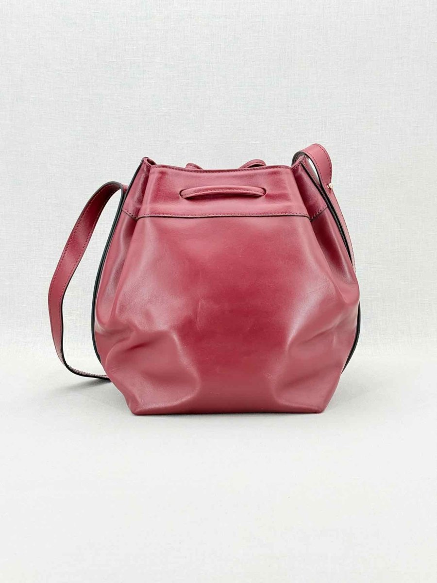 Pre - loved VISONE Burgundy Bucket Bag at Reems Closet