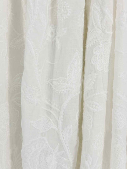 Pre - loved WAIMARI White Embroidered Size Medium Knee Length Dress at Reems Closet