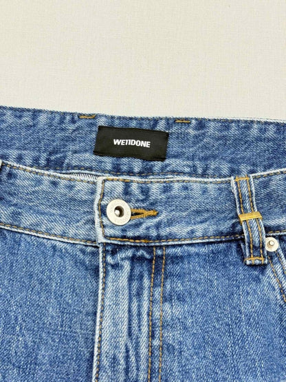 Pre - loved WE11DONE Blue Washed Size Large Jeans at Reems Closet