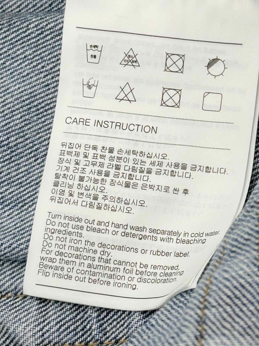 Pre - loved WE11DONE Blue Washed Size Large Jeans at Reems Closet