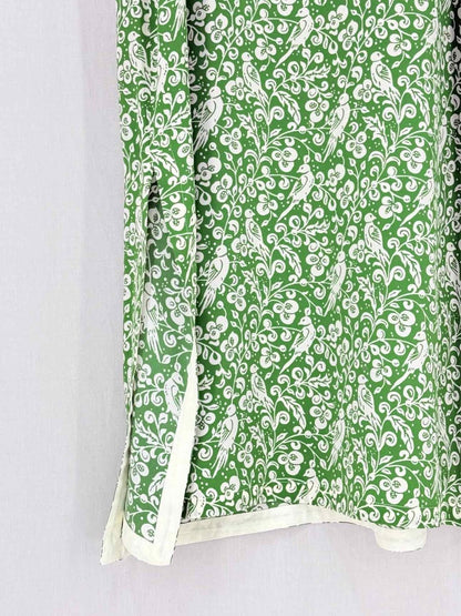 Pre - loved WEEKEND BY MAX MARA Beige & Green Size US 16 Midi Dress at Reems Closet