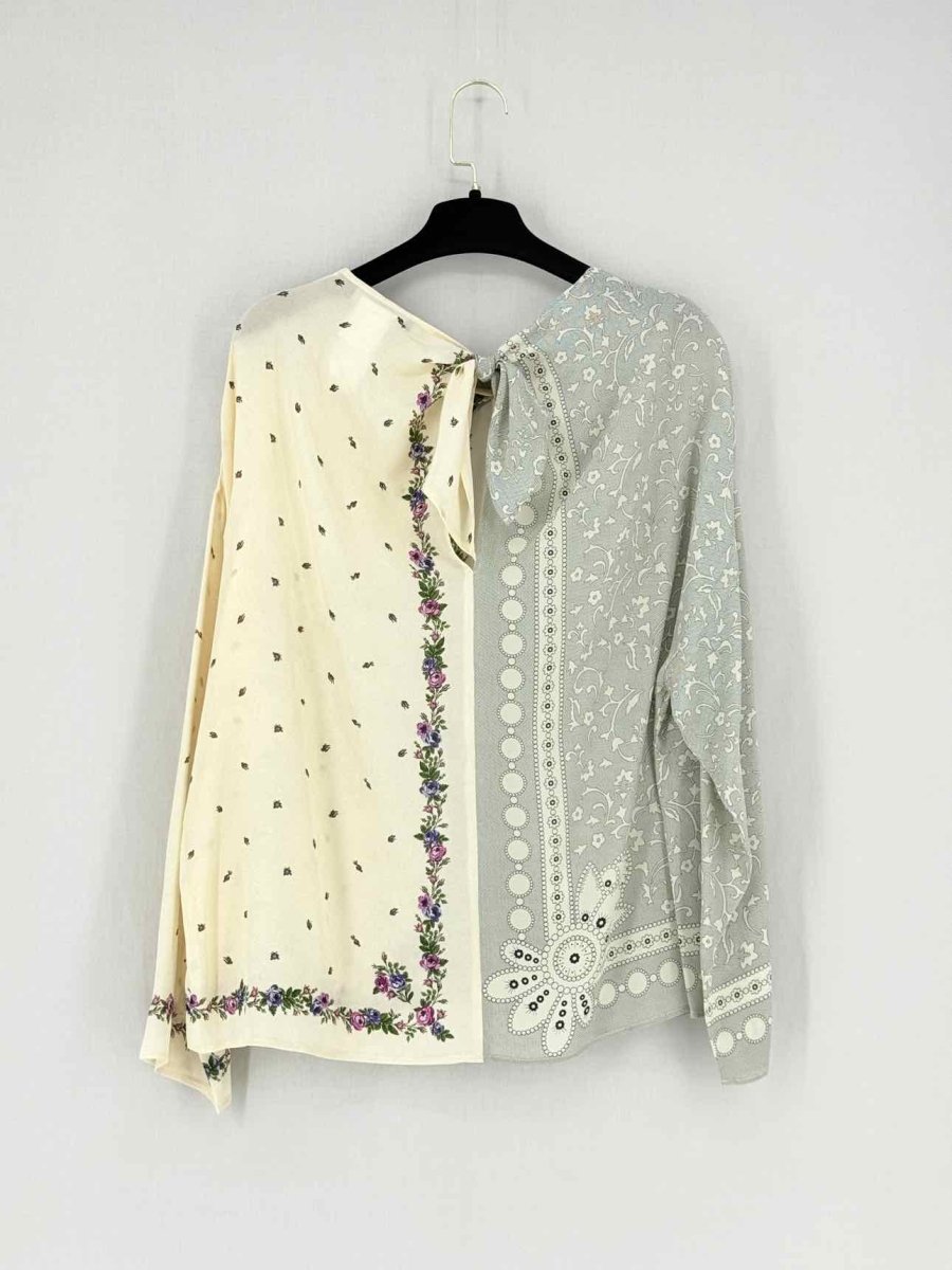 Pre - loved WEEKEND BY MAX MARA Cream Multicolor Size US 14 Blouse at Reems Closet