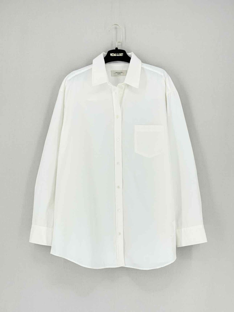 Pre - loved WEEKEND BY MAX MARA Off - white Size US 16 Shirt at Reems Closet