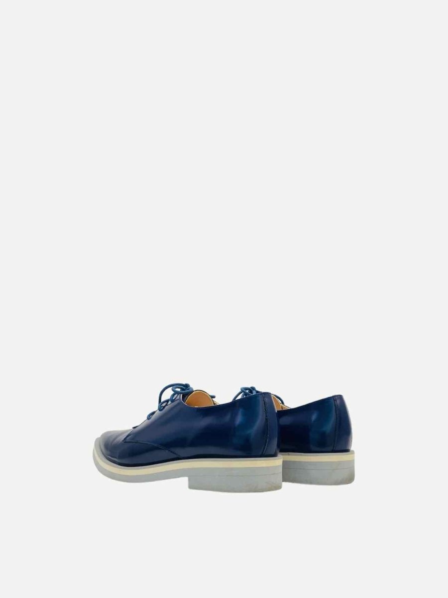 Pre-loved WEEKEND BY MAX MARA Pointed Toe Blue Brogues from Reems Closet