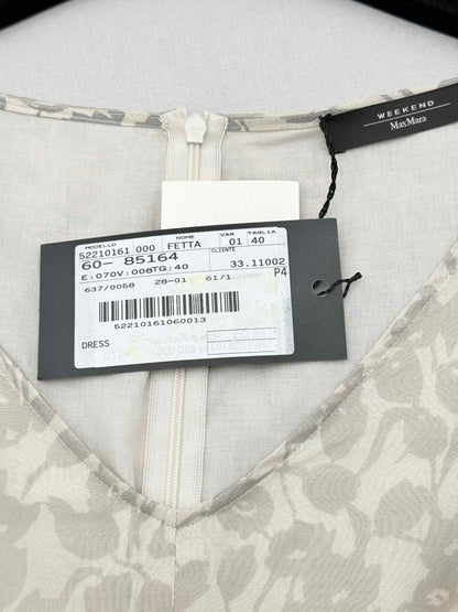 Pre - loved WEEKEND MAX MARA Beige & Grey Size US 6 Short Dress at Reems Closet