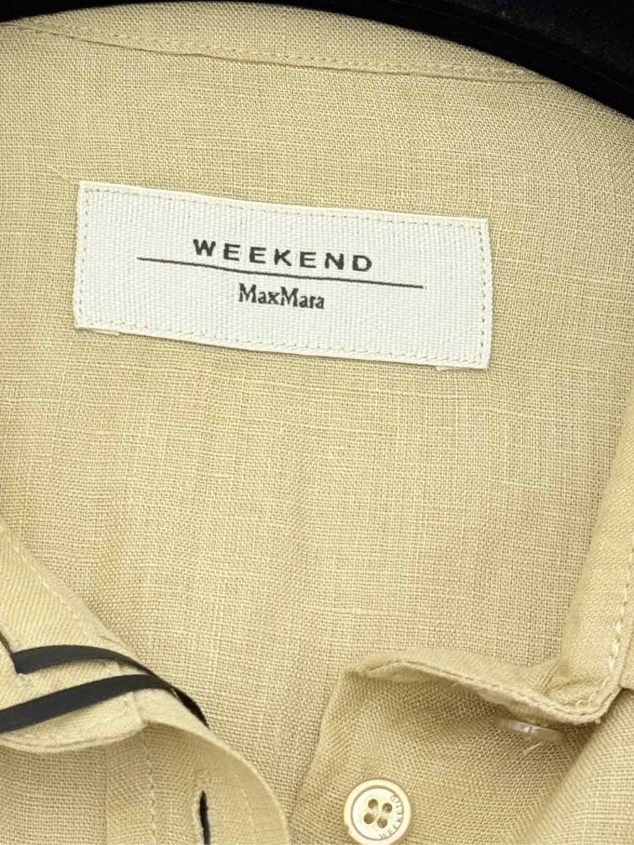 Pre - loved WEEKEND MAX MARA Beige Size US 10 Shirt at Reems Closet