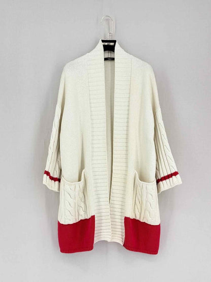 Pre-loved WEEKEND MAX MARA Beige w/ Red Size Medium Twinset at Reems Closet