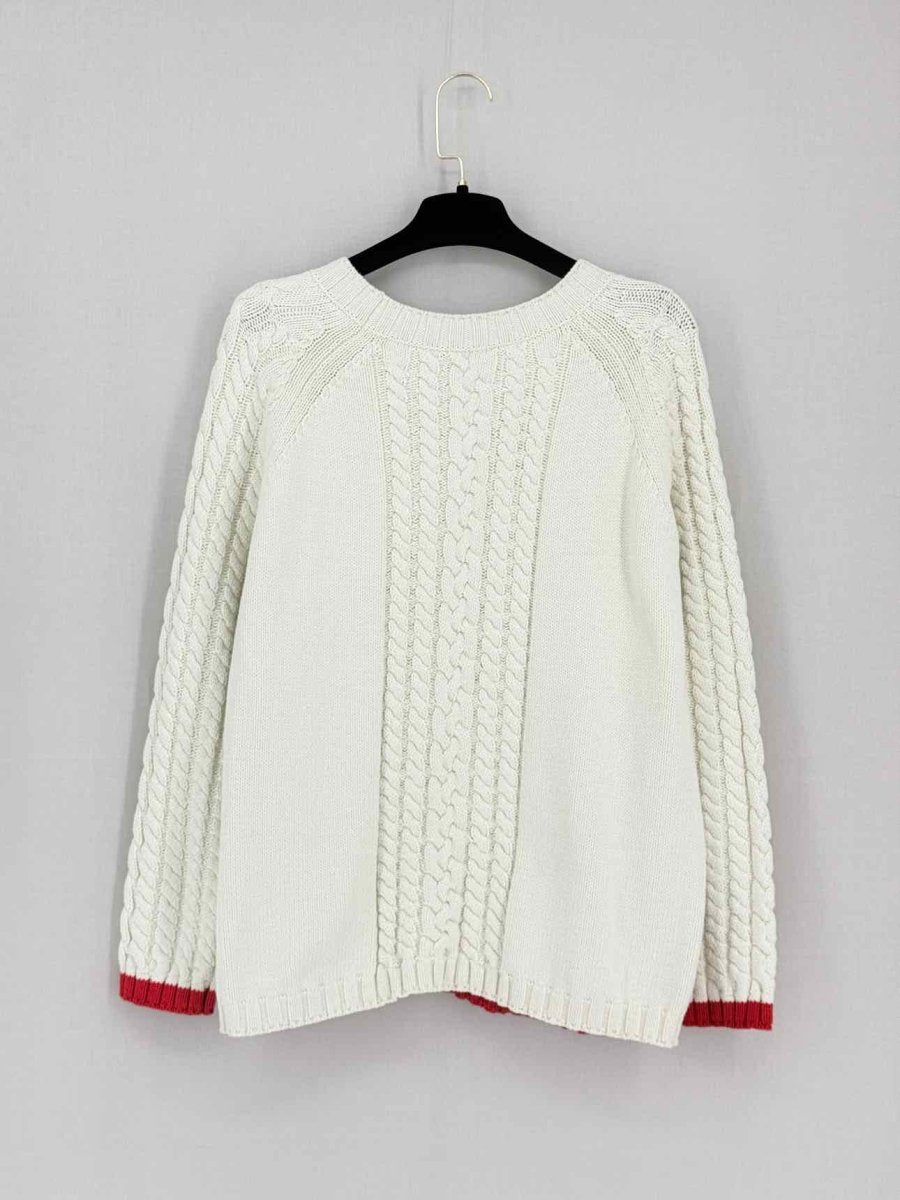 Pre-loved WEEKEND MAX MARA Beige w/ Red Size Medium Twinset at Reems Closet