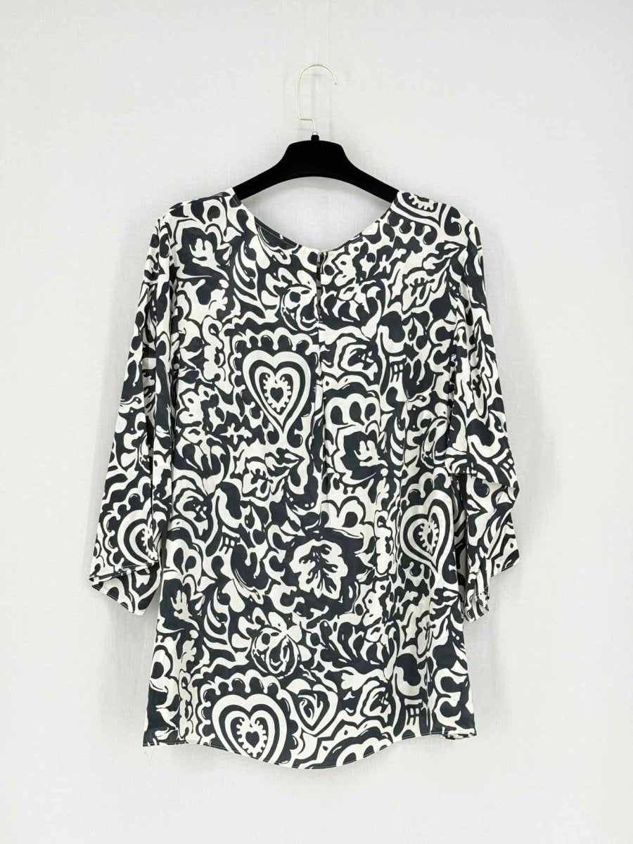 Pre - loved WEEKEND MAX MARA Black & White Size US 14 Blouse at Reems Closet