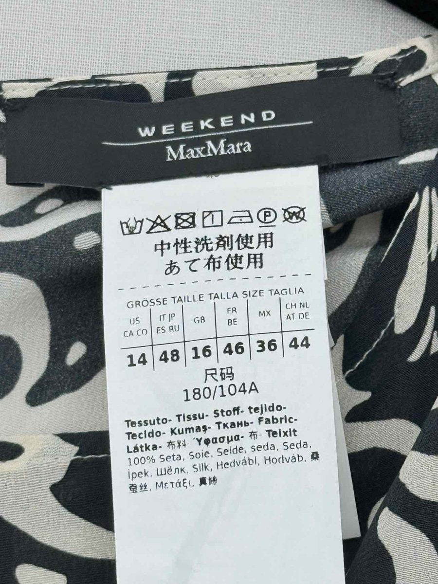 Pre - loved WEEKEND MAX MARA Black & White Size US 14 Blouse at Reems Closet