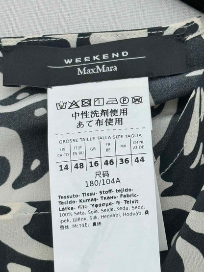 Pre - loved WEEKEND MAX MARA Black & White Size US 14 Blouse at Reems Closet