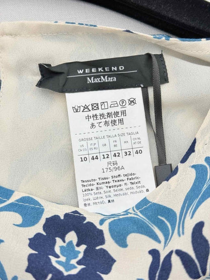 Pre - loved WEEKEND MAX MARA Blue Multicolor Size US 10 Top at Reems Closet