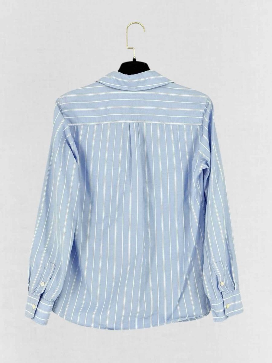 Pre - loved WEEKEND MAX MARA Blue & White Striped Size US 2 Shirt at Reems Closet