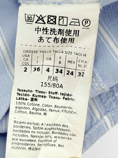 Pre - loved WEEKEND MAX MARA Blue & White Striped Size US 2 Shirt at Reems Closet