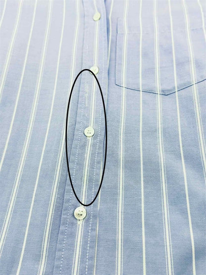 Pre - loved WEEKEND MAX MARA Blue & White Striped Size US 2 Shirt at Reems Closet