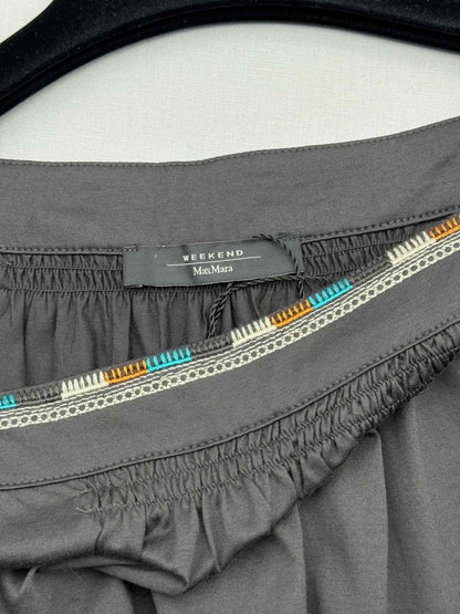 Pre - loved WEEKEND MAX MARA Boho Dark Grey Size XLarge Blouse at Reems Closet